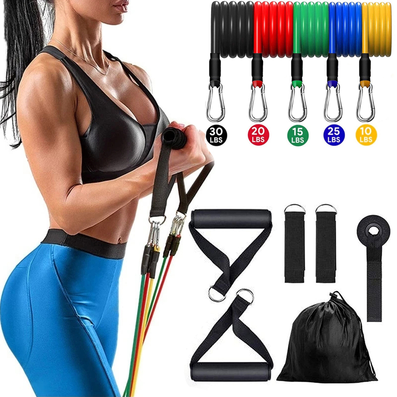 Battle Rope Exercise - Direnç elastik bantlar egzersiz gücü eğitimi