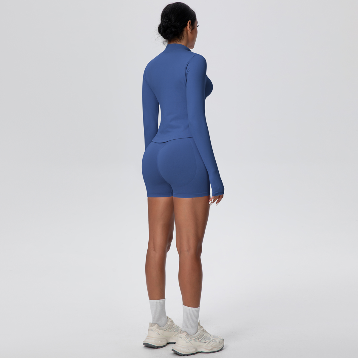 2 Parça/Set Tek Renk Spor Salo - Yoga Fitness Jacket incelemesi ve fiyatı