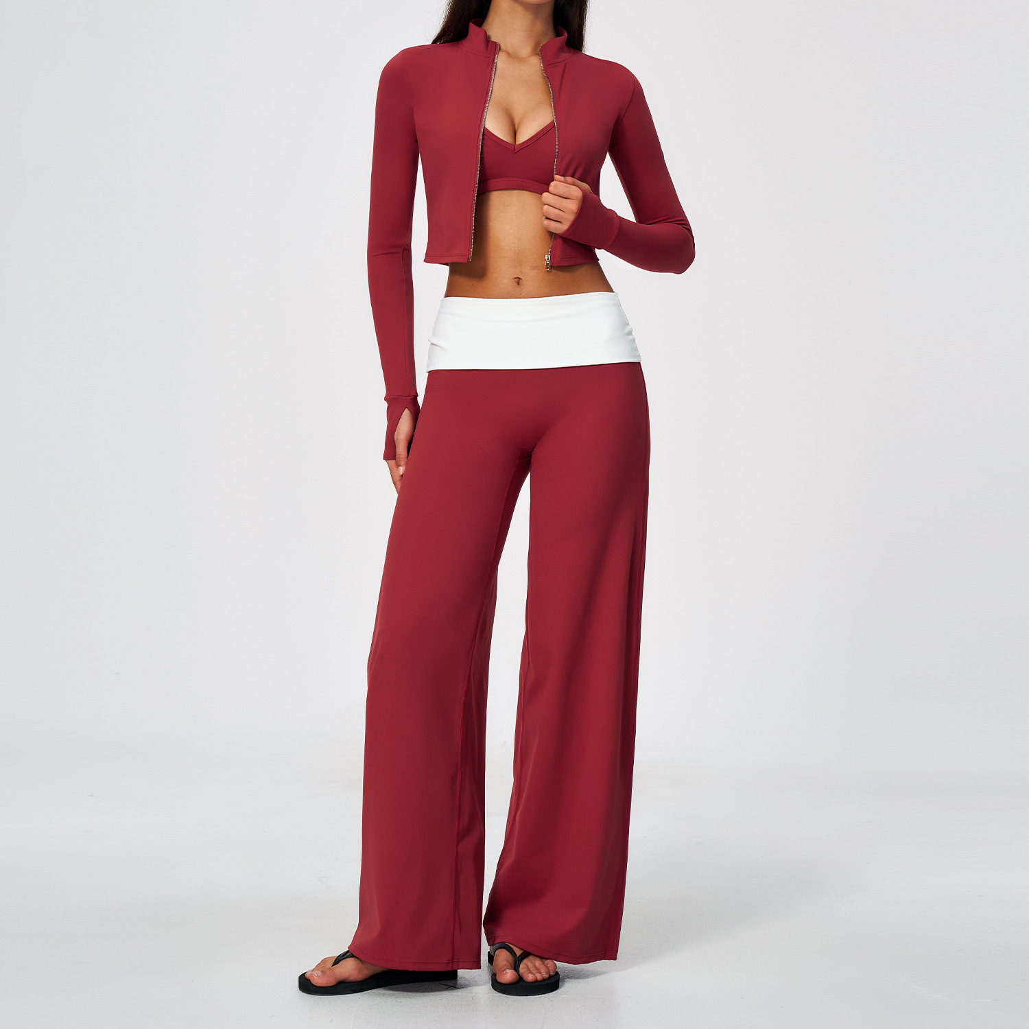Kadın 3 Parça Yoga Seti Uzun K - Yoga Fitness Jacket incelemesi ve fiyatı
